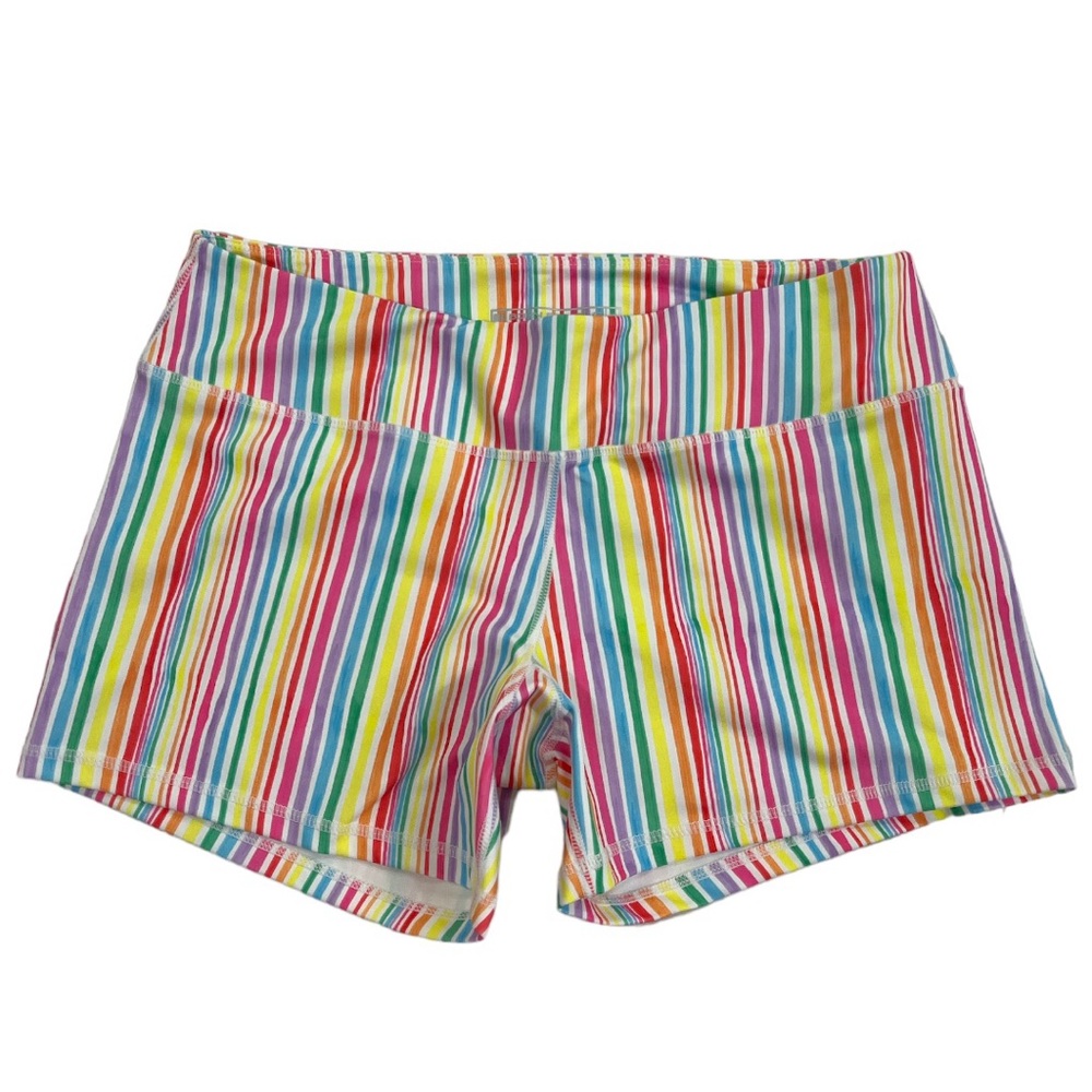 Born Primitive Rainbow Striped Athletic Shorts